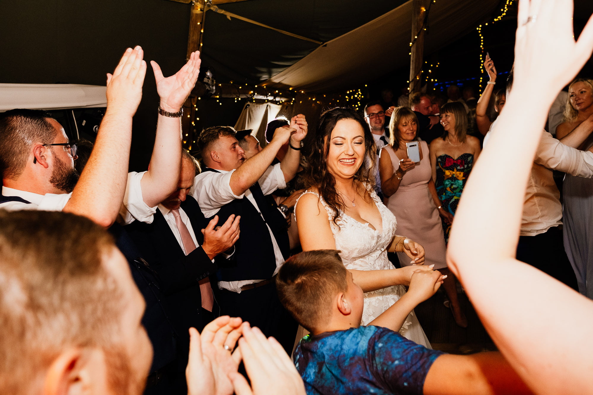 Cockley wood wedding tipi dancefloor