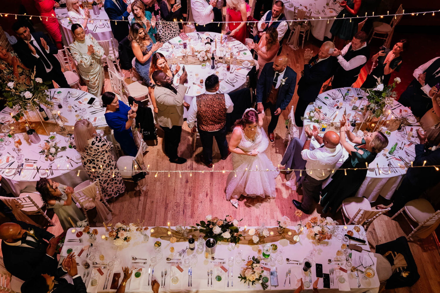 Wedding breakfast entrance at The Engine Shed in Wetherby