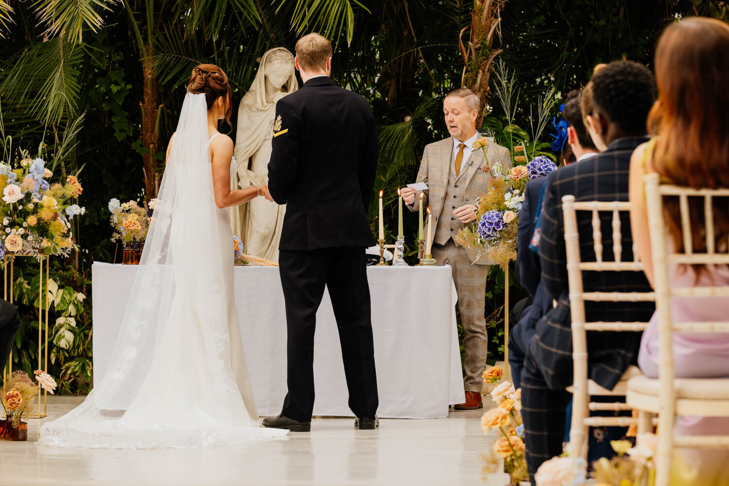 Ceremony reading during Palm House wedding