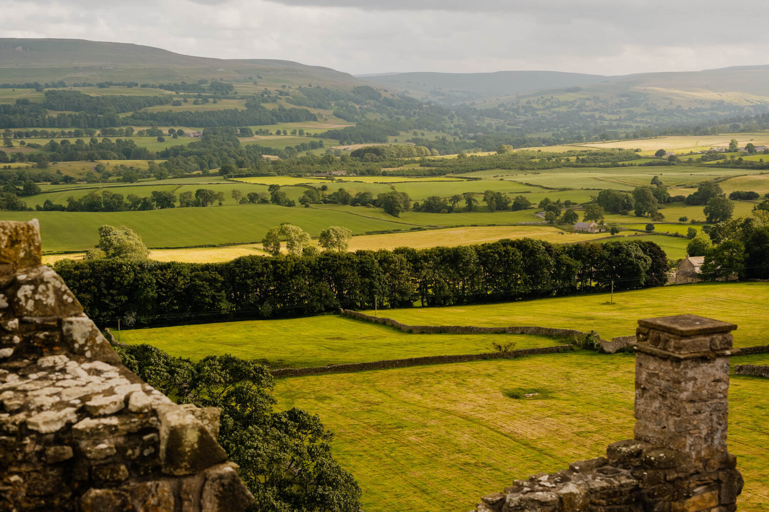 The view of the Yorkshire Dales over Bolton Castle