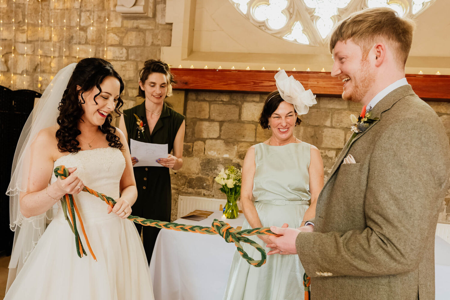Handfasting ceremony at Fielden Hall