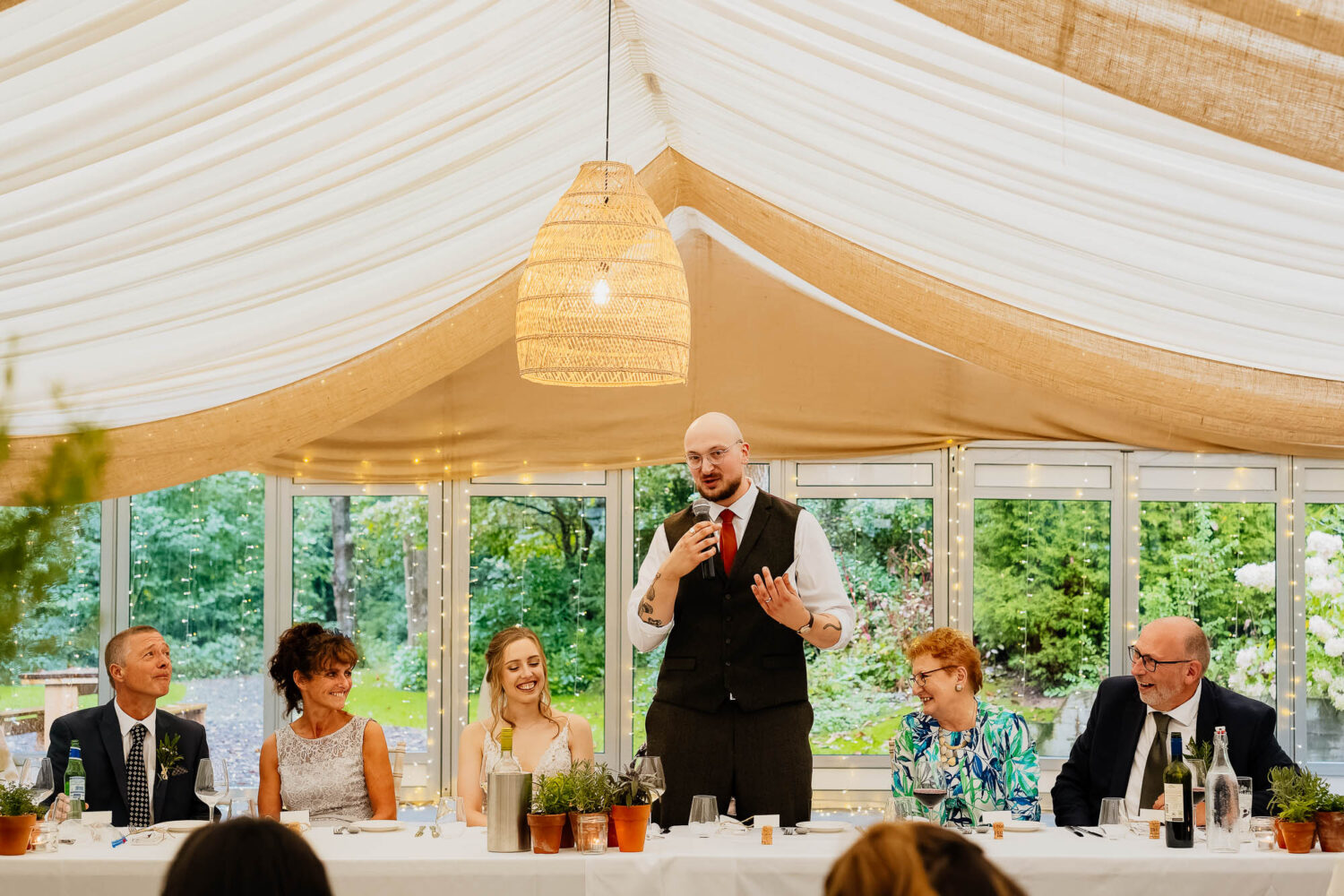 Top table wedding speeches at The Woodman Inn