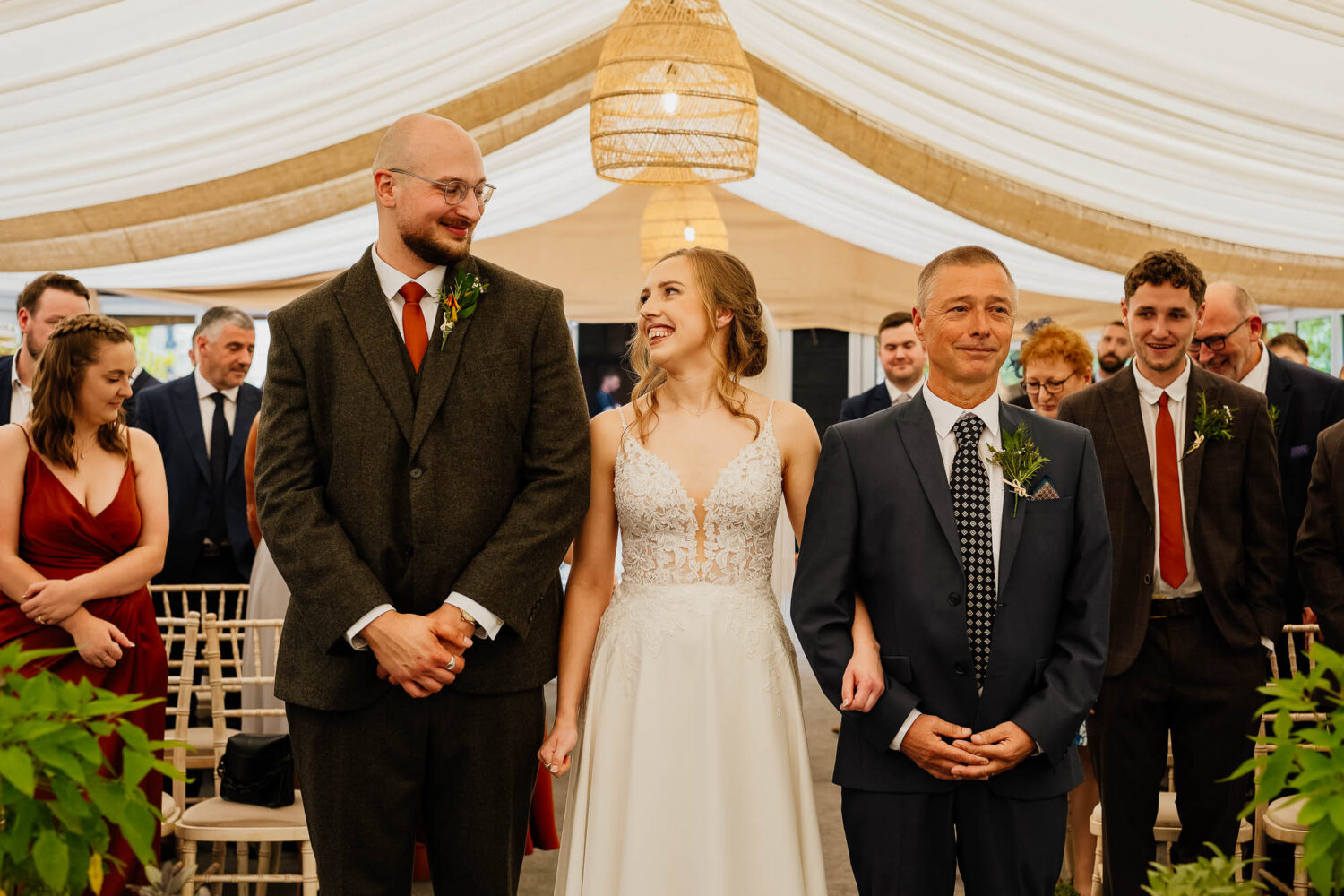 The Woodman Inn wedding ceremony