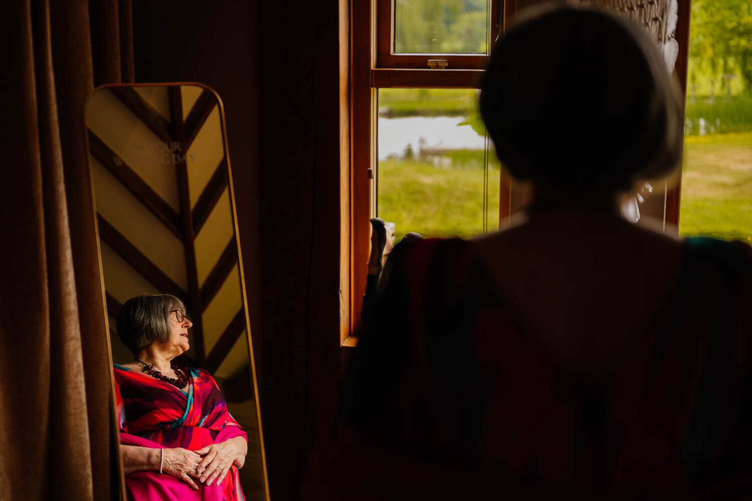 Mother of the bride mirror reflection