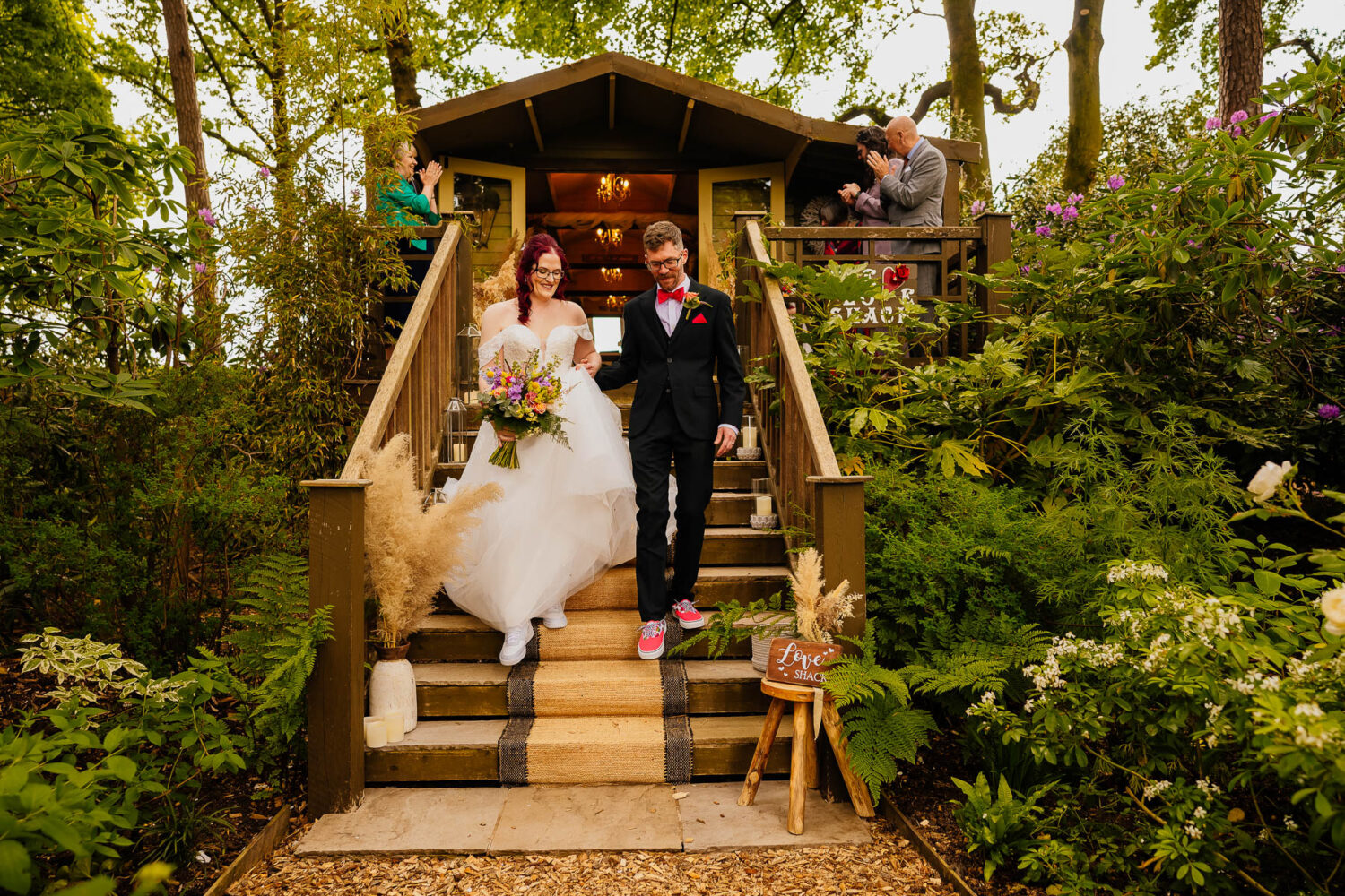 Ceremony exit at The Love Shack weddings