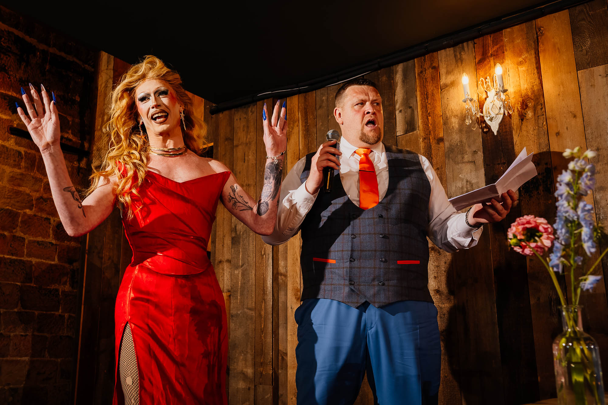 Best man reaction to drag queen entrance