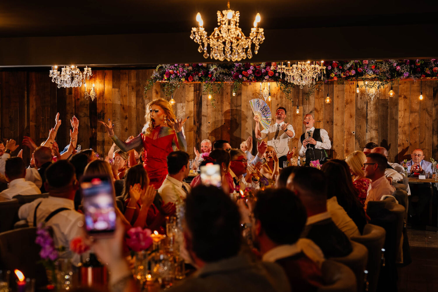 Wharfedale Grange gay wedding with drag queen performance