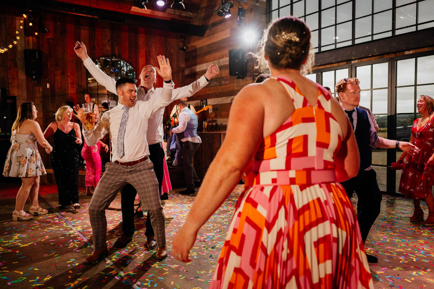 Guests on the dancefloor at Wharfedale Grange