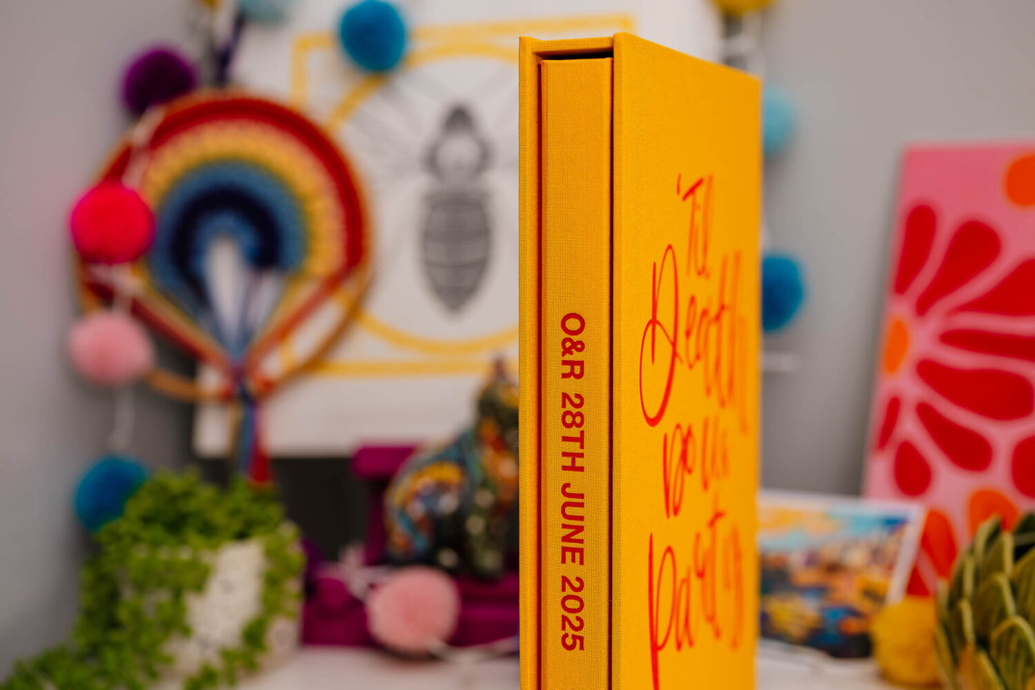 Wedding album in its own sleeve