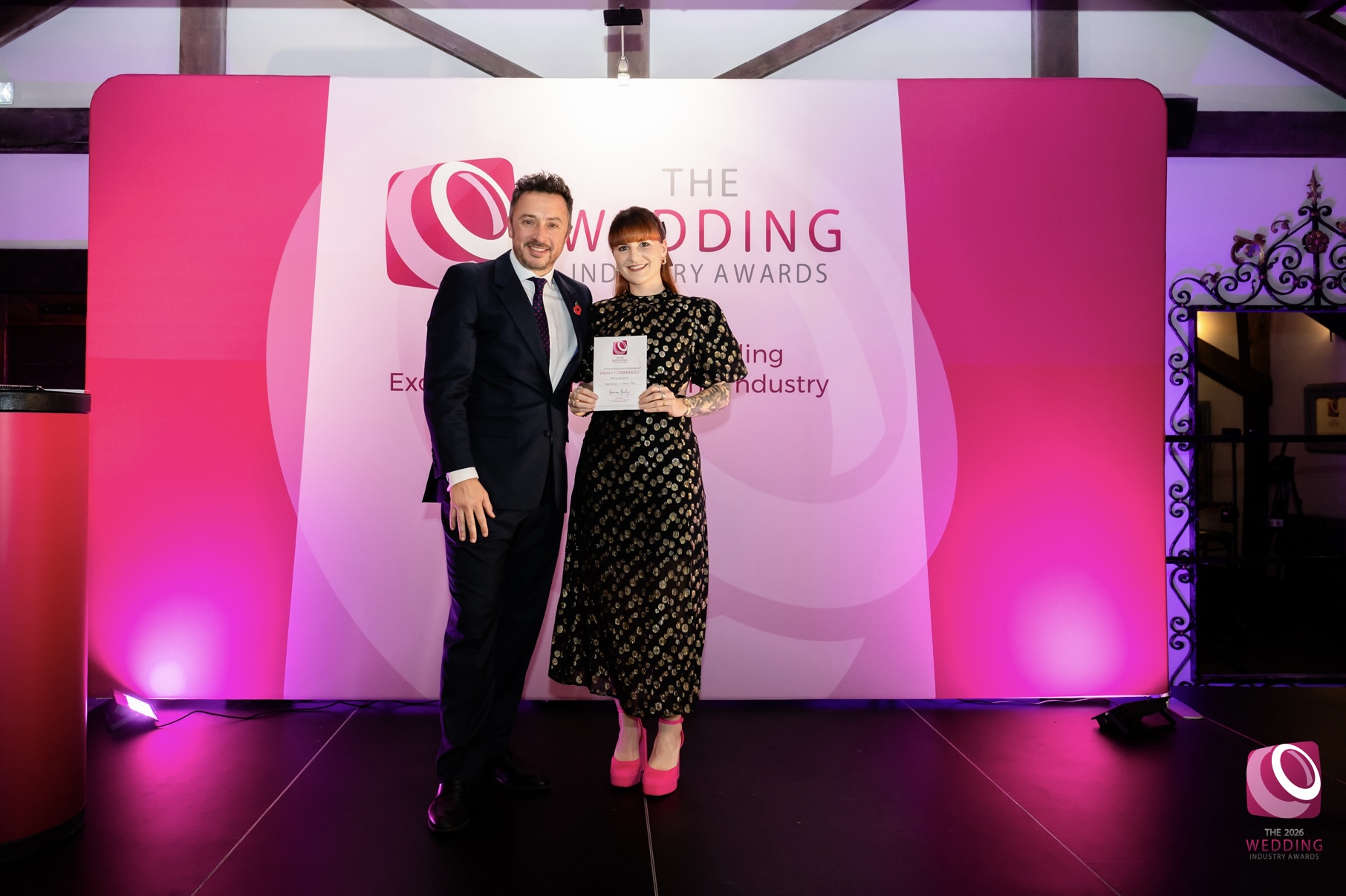 Jenna Kathleen posing with Highly commended award at TWIA regional event