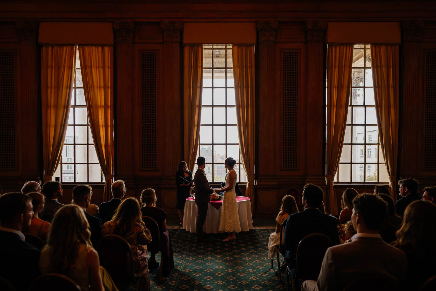 Windows in the Banquet Hall at Leeds Civic Hall