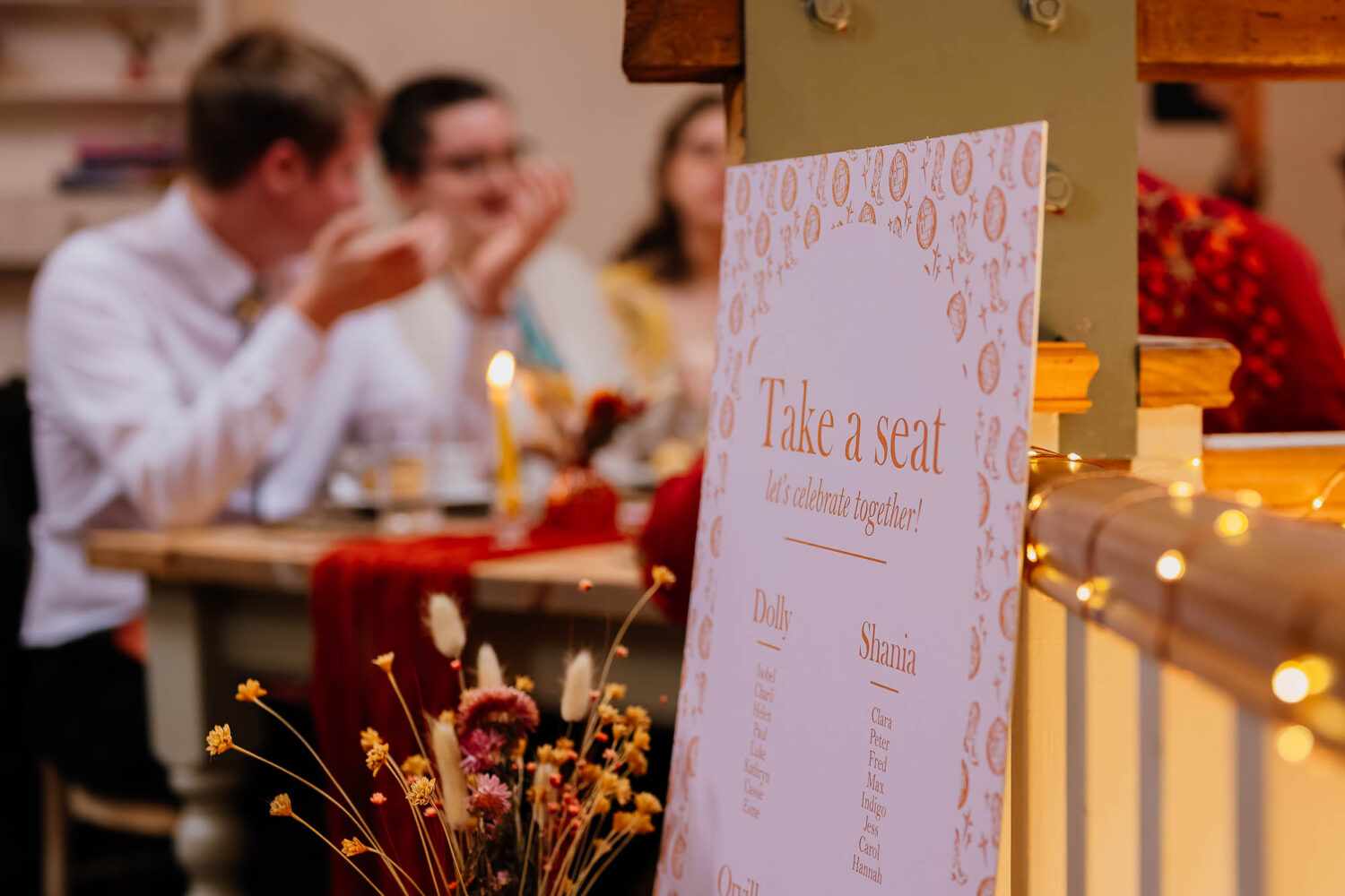 Take a seat wedding sign