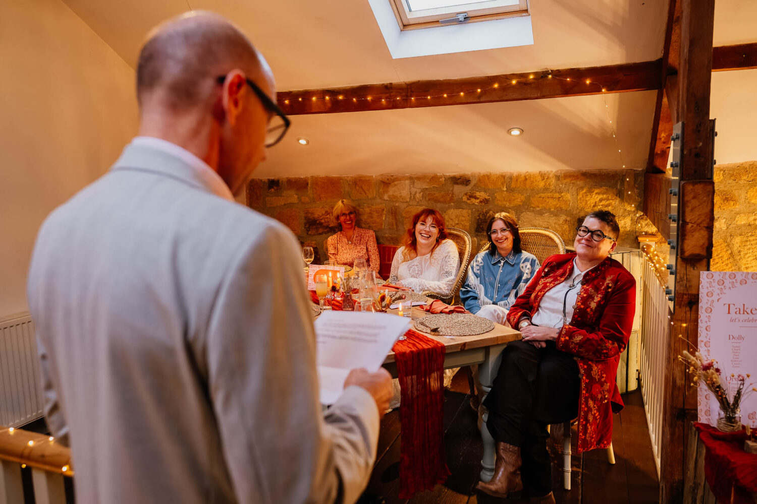Reactions to wedding speech by man