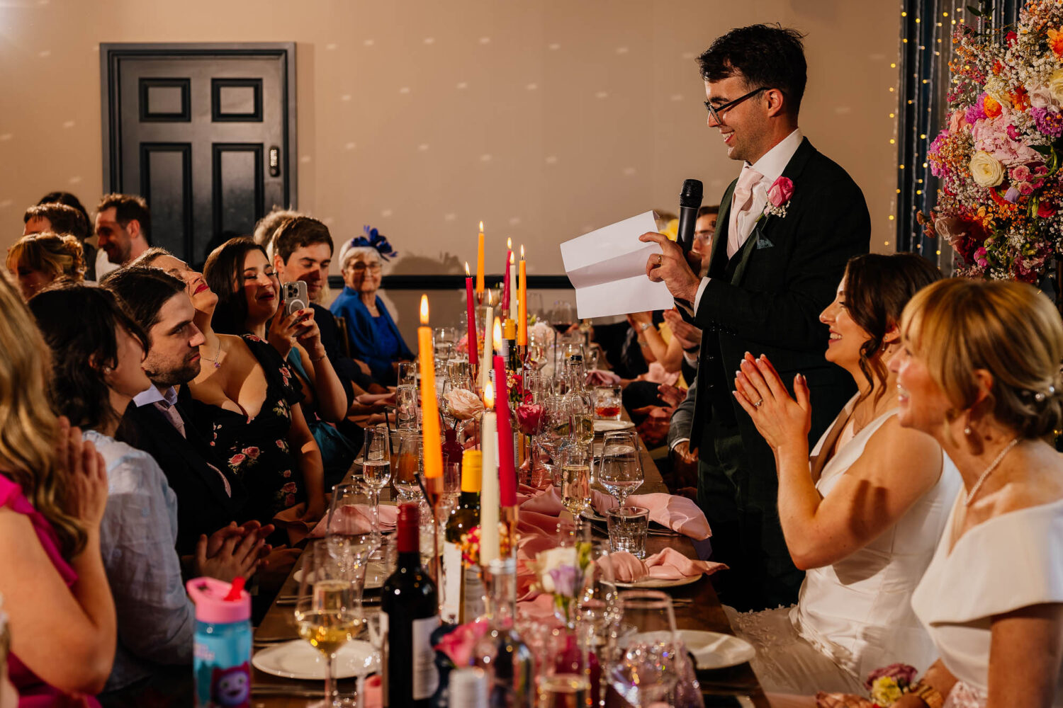 Groom speech in the main room