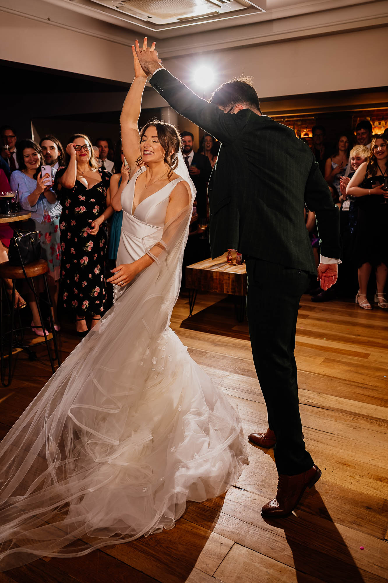 First dance spin at The Faversham wedding