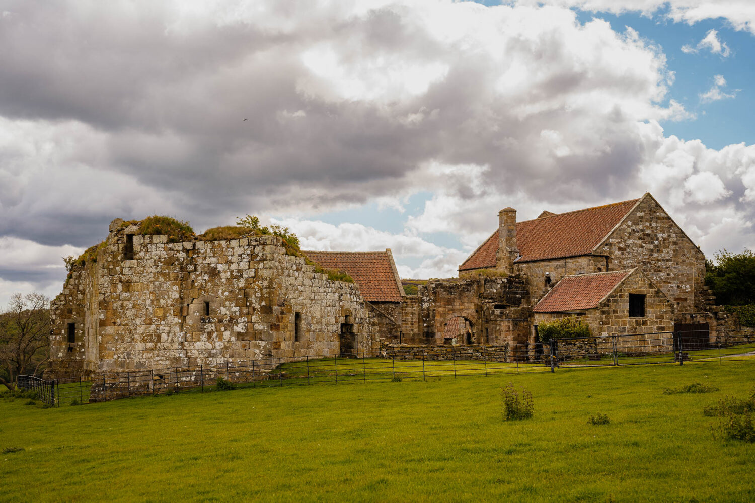 The ruins of Danby Castle barn wedding venue