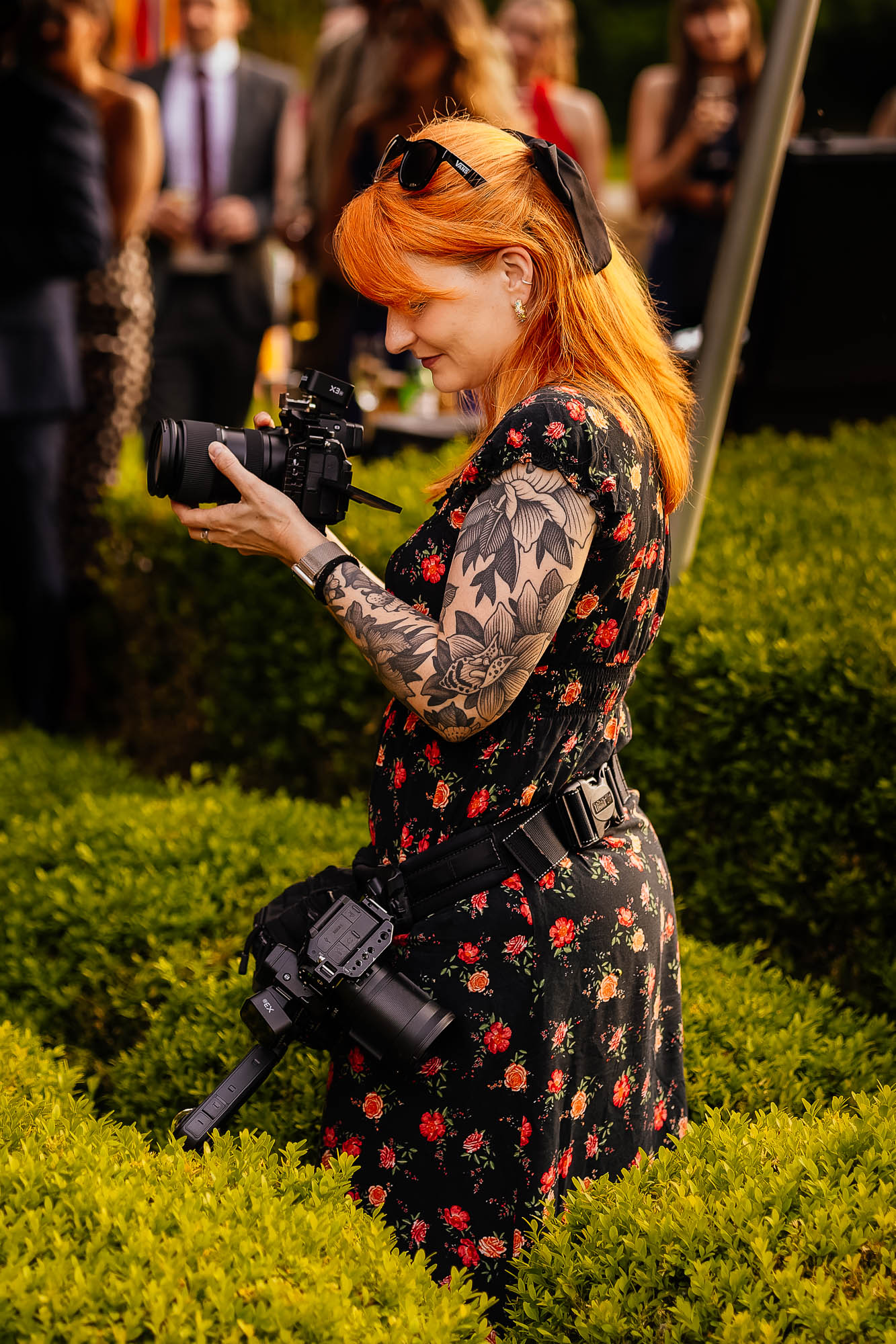 Jenna Kathleen photographing a wedding
