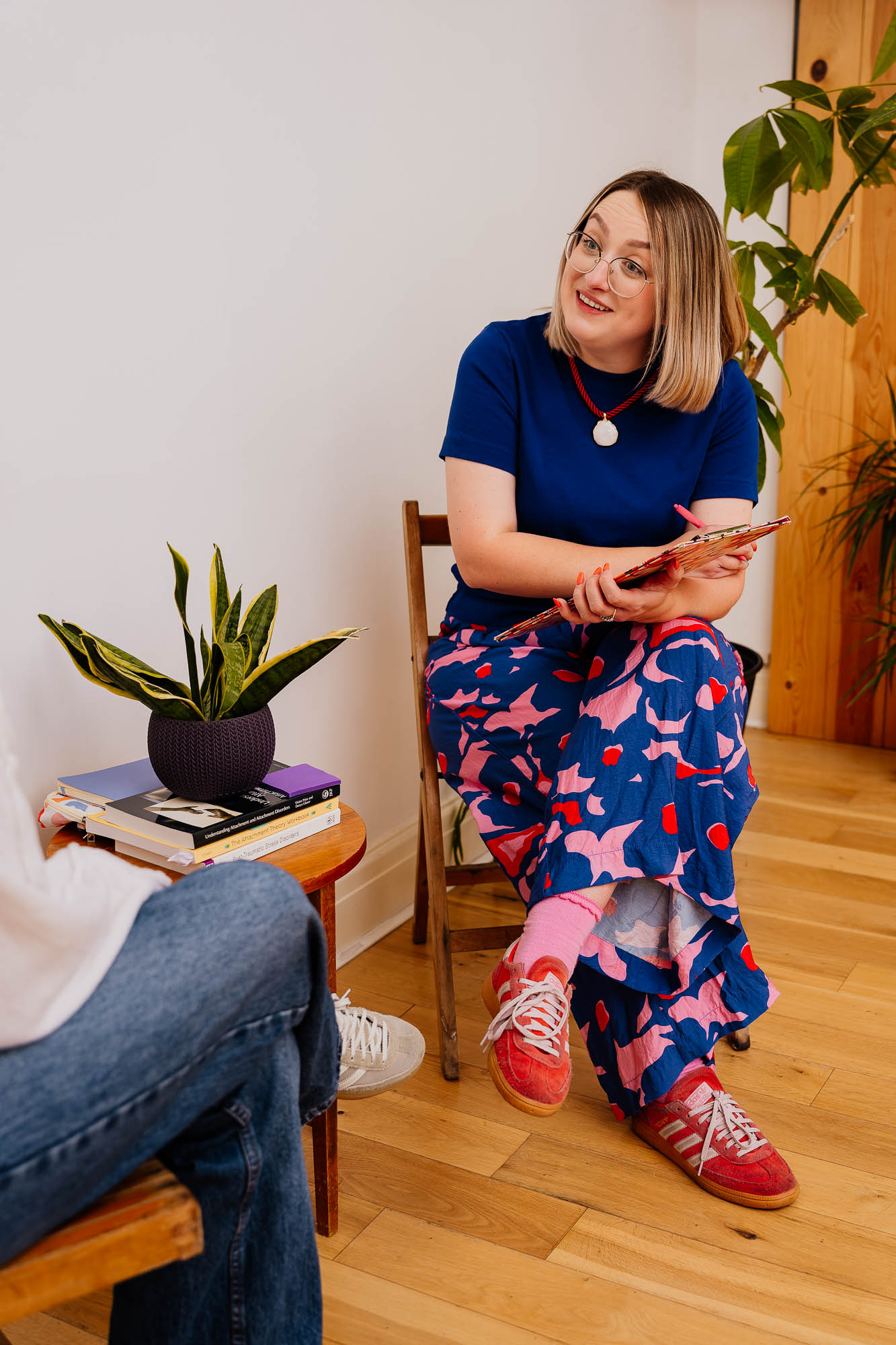 Branding portrait of a clinical psychologist talking to a patient
